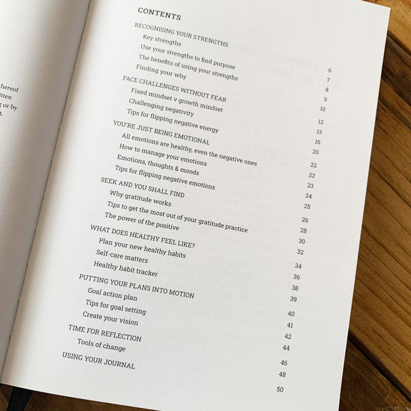 gratitude journal page numbers 